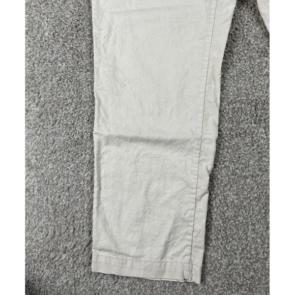 Uniqlo Pants Mens XL Beige Linen Blend Casual Relaxed Fit Lightweight *34x28 - Picture 3 of 10